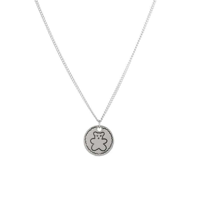 

Cute Cartoon Retro Bear Necklace Men and Women The Same Hip-Hop Personality Simple Wild Long Sweater Chain Love Necklace