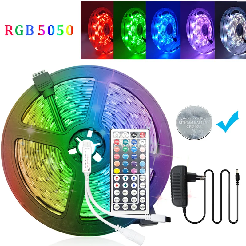 5 10 м 15 20 RGB Светодиодные ленты 5050 DC12V Светодиодная лента световой полосы SMD гибкая