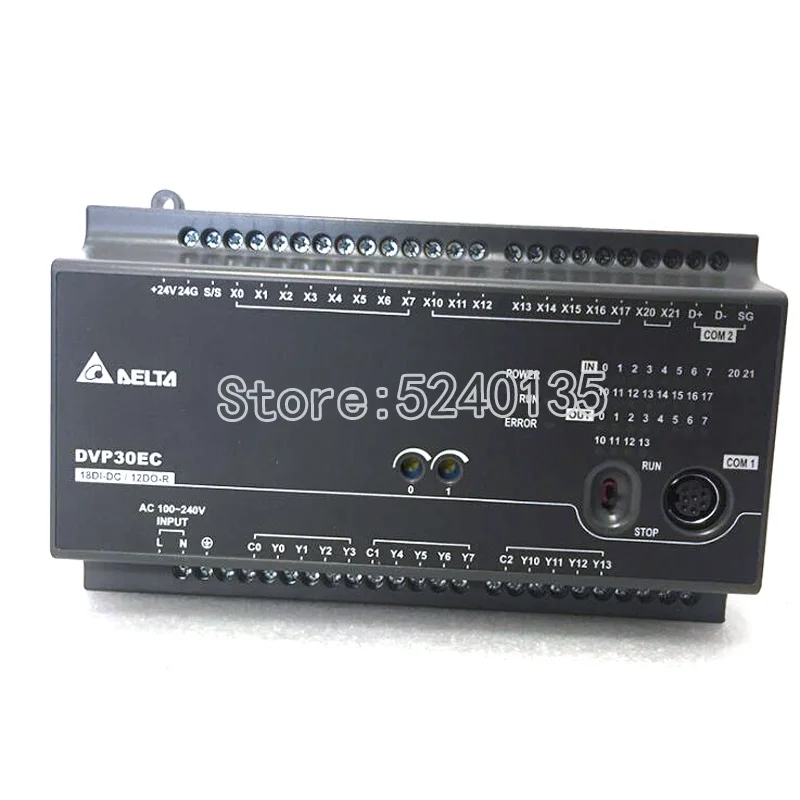 

PLC контроллер PLC EC3 серии DVP30EC00R3 DVP30EC00T3 100-240VAC 30-точечный хост 18DI 12DO релейный выход новый оригинальный в коробке