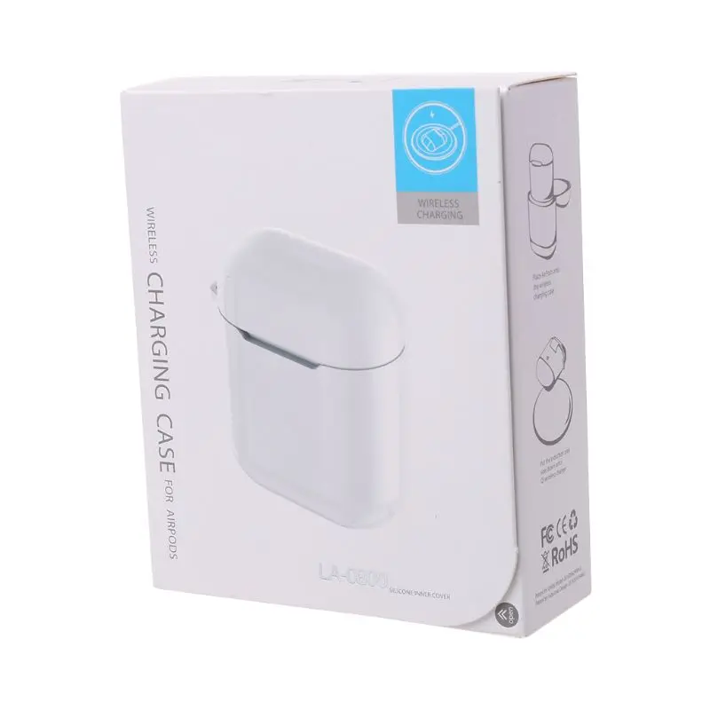 

Wireless Chargeing Case Charger Receiver Protective Cover Box Shockproof for Apple Airpods QI