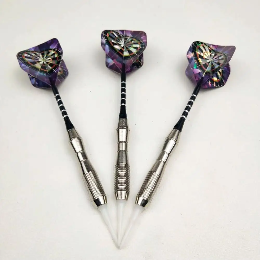 

3 pieces / 18g soft darts Professional indoor darts needle professional electronic than with safety suit darts rod + laser leaf