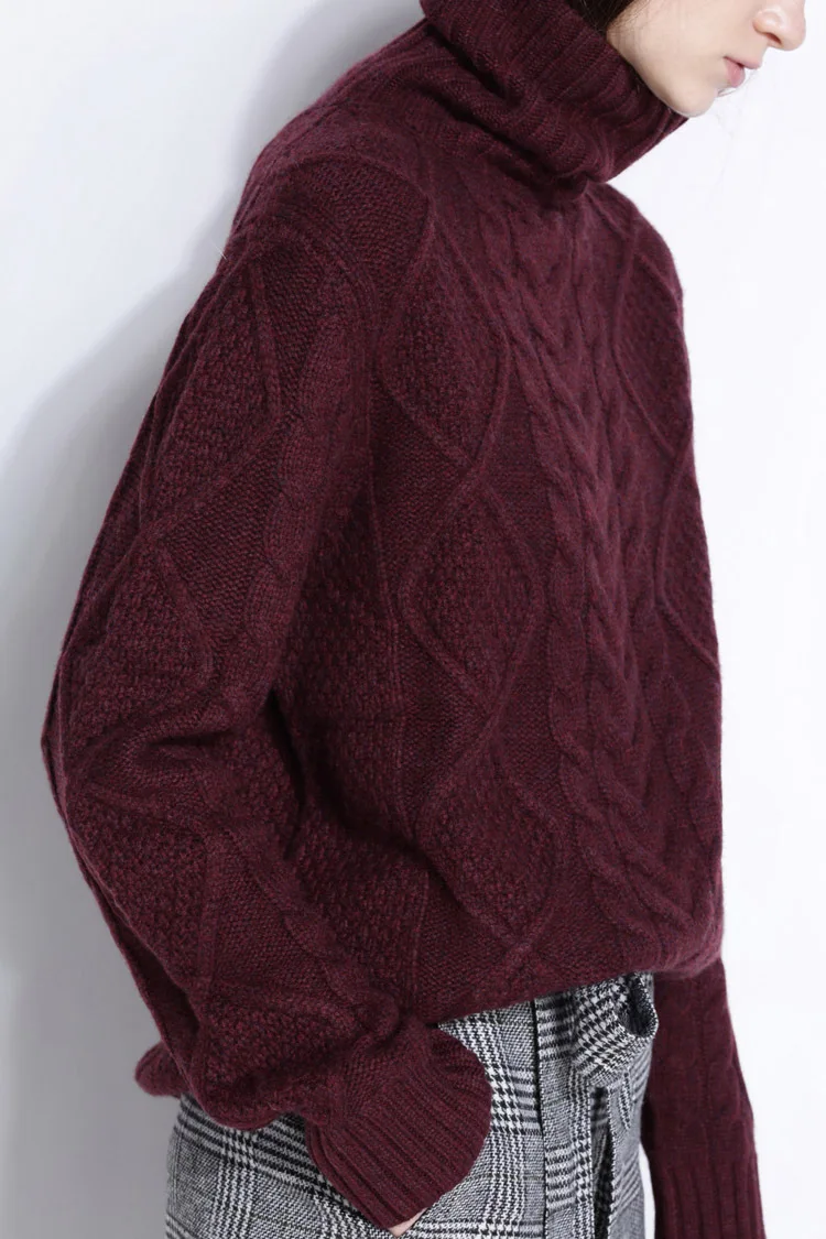 Women Sweater Euro Style Turtleneck Autumn Winter Thick Warm Pullovers Elegant Loose Casual Female Jumper Soft Knitwear | Женская одежда