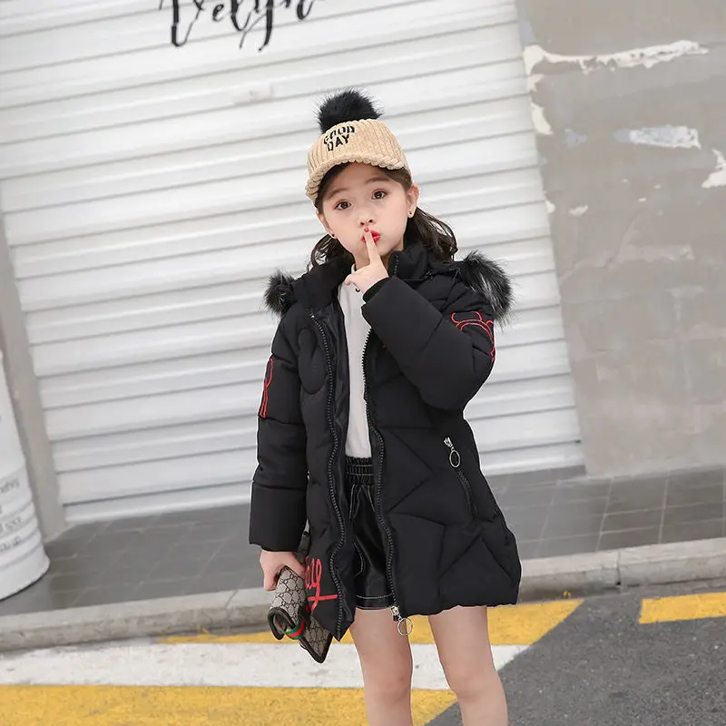 Зимнее пальто для девочек новинка 2021 модная детская зимняя куртка одежда теплые