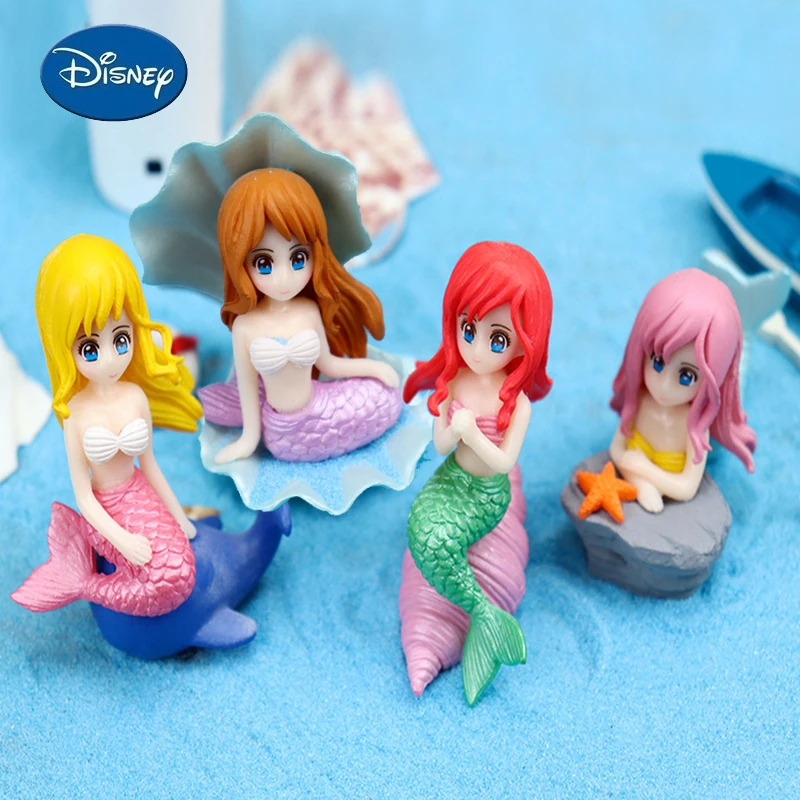 

4pcs/set Disney The Little Mermaid Princess ariel Action Figure PVC Toy cute Figures Dolls children Gifts Toys