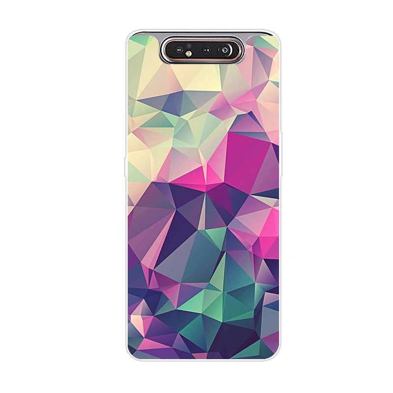 Чехол для телефона для samsung Galaxy A80 чехол силиконовые в форме цветка окрашенные мягкая накладка на заднюю панель из ТПУ чехол для samsung A80 80 чехол модные Coque