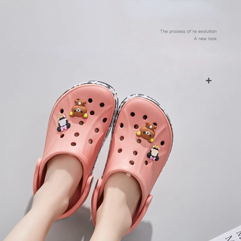 Шлепанцы Croc унисекс Нескользящие сандалии на платформе сланцы пляжная обувь