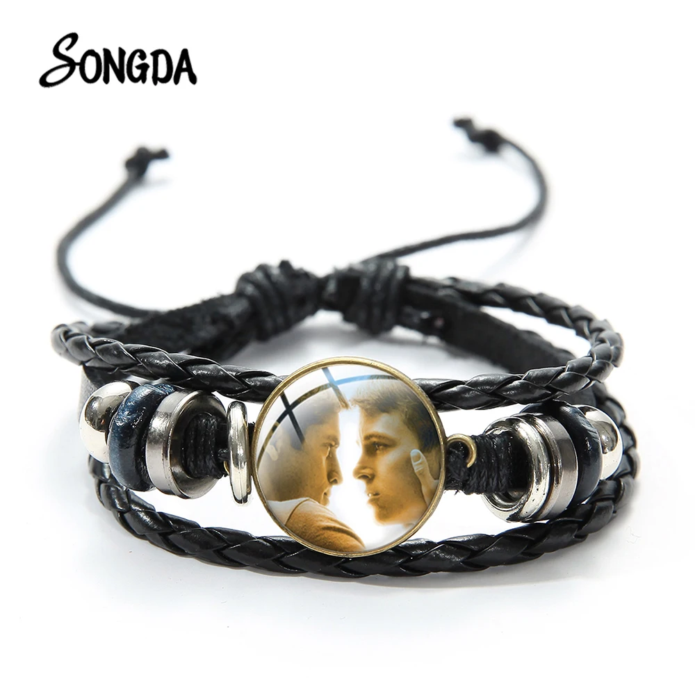 Винтажные Call Me на Ваше имя в искусстве Регулируемый Браслет Плетеный кожаный