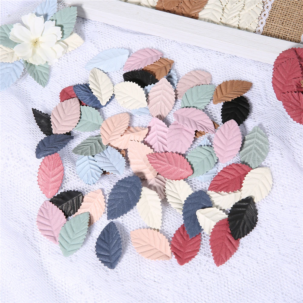 50/100Pcs Gefälschte Baum Blatt Mini Künstliche Blätter Für Hochzeit Hause Dekorationen DIY Handgemachte Kranz Scrapbooking Handwerk Zubehör – Detail 1