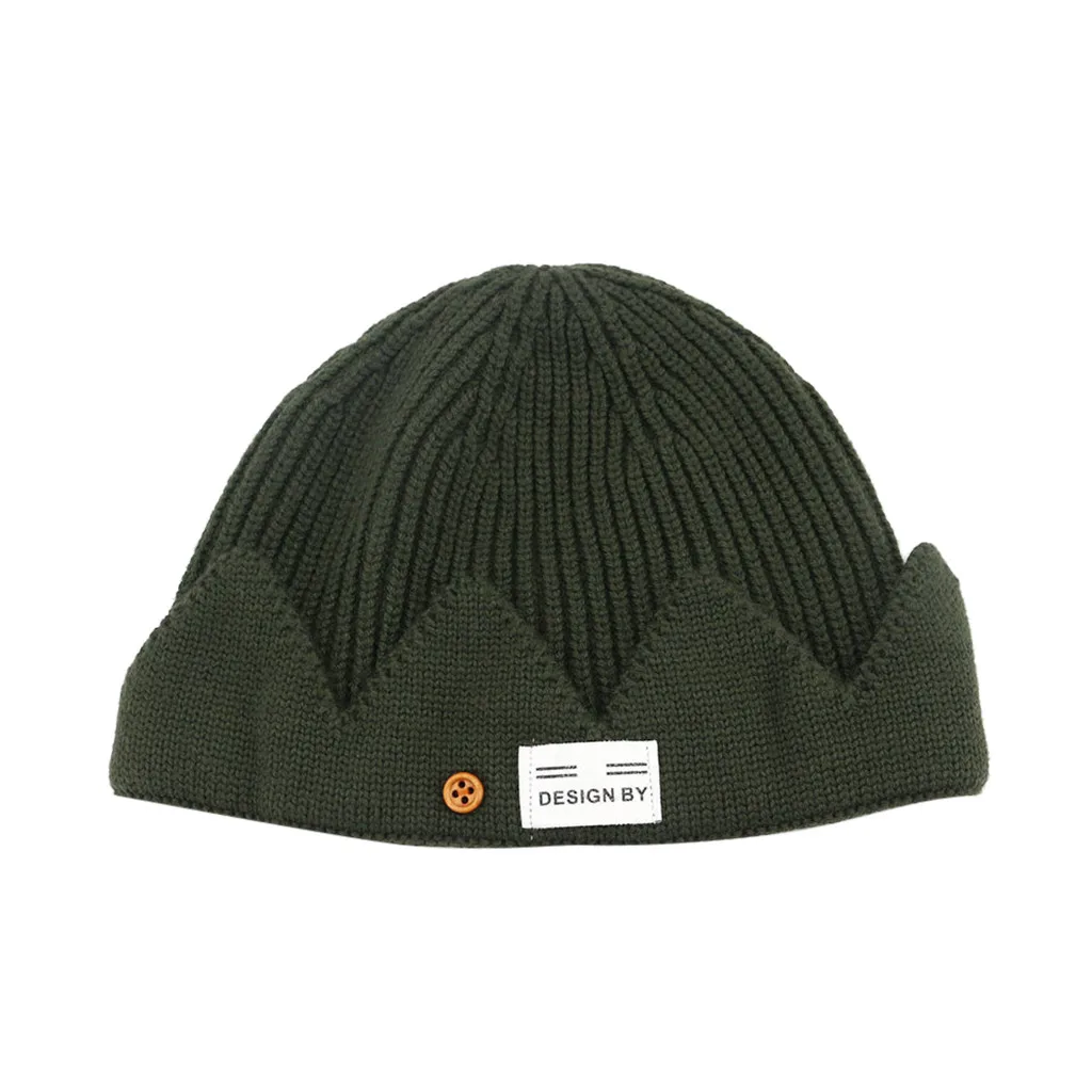 Вязаная шапка SAGACE осенне зимняя шерстяная Кожаная с дыней теплые головные уборы