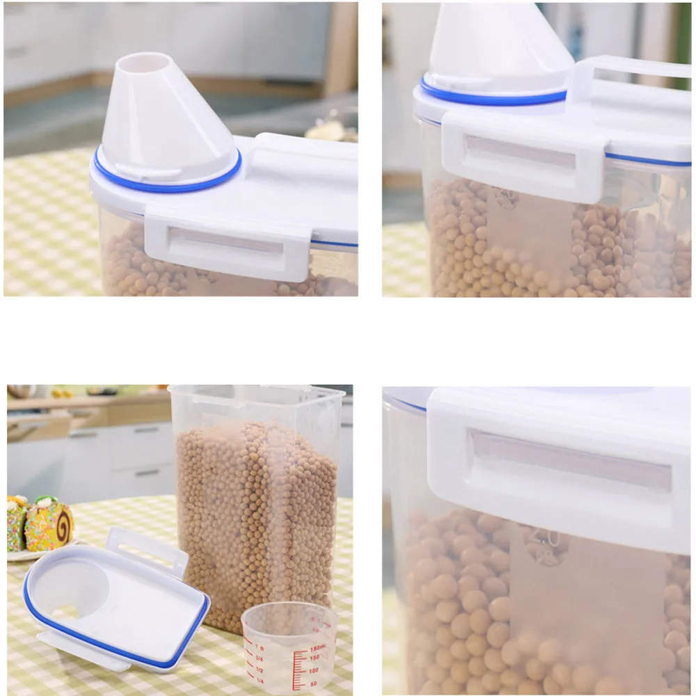 

Kitchen Sealed Multi-grain Storage Tank Container Sealed Box Home Transparent Scale-Assisting Food Storage Bottle Kitchen Tools