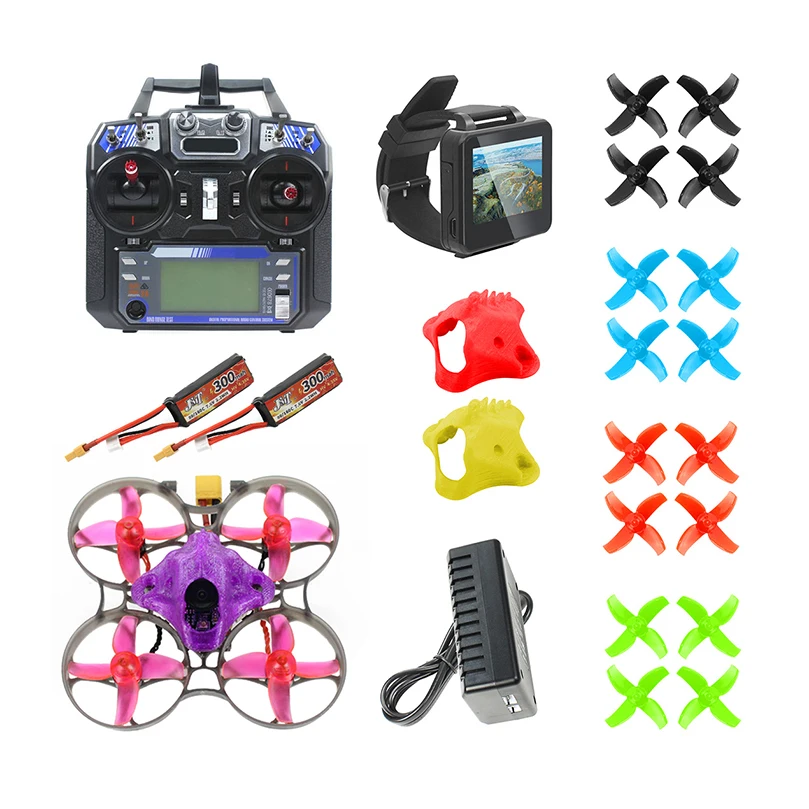 Гоночный дрон DIY FPV RC квадрокоптер BNF с рамкой Mobula7 V3 75 мм Crazybee F4 Pro V2.1 2 3S контроллер