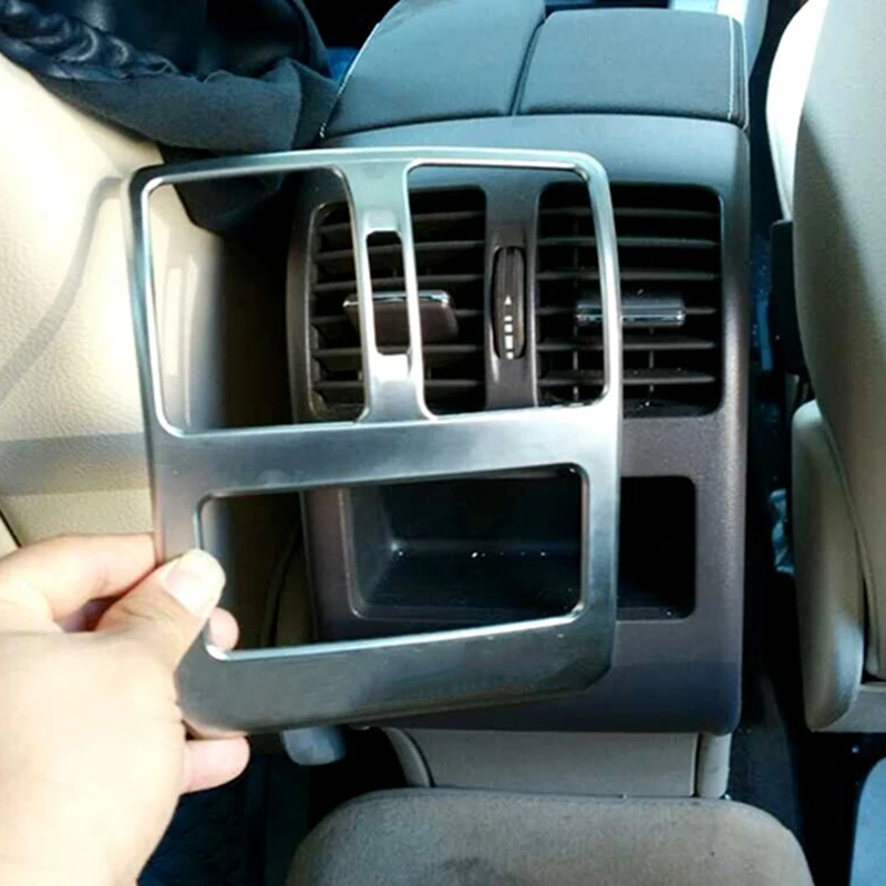

for Mercedes Benz GLK 2008-2015 Chrome ABS Rear Armrest Air Condition Vent Outlet Frame Cover Trim