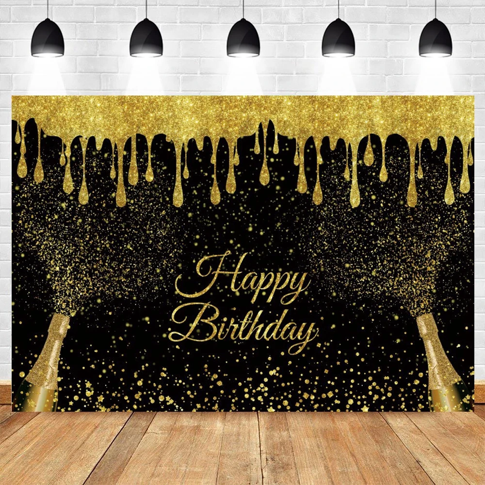 

Glitter Gold Birthday Party Decoration For Photography Customize Background For Photocall Boda Wedding Bridal Shower Backdrop