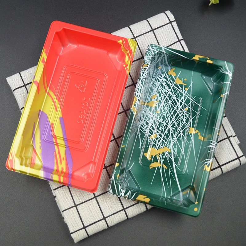 50 упаковок коробка для суши одноразовый поднос еды тарелка торта с крышкой. | Дом