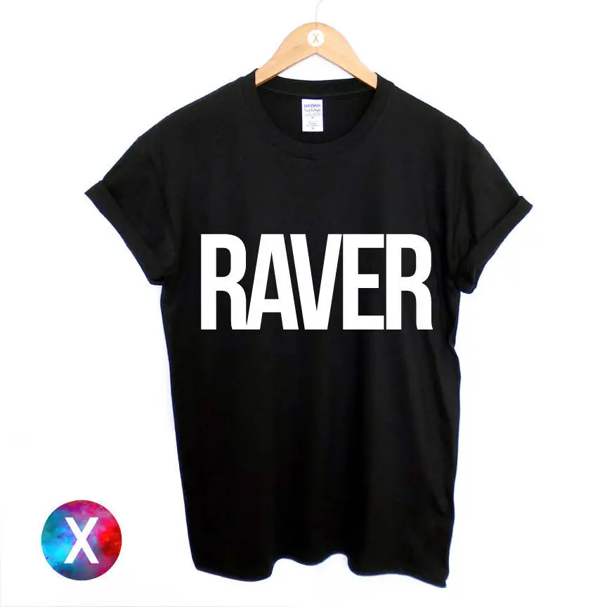 RAVER Футболка с принтом/мужская футболка принтом/RAVE DANCE SWAG EDM Топ человек Ибица DJ