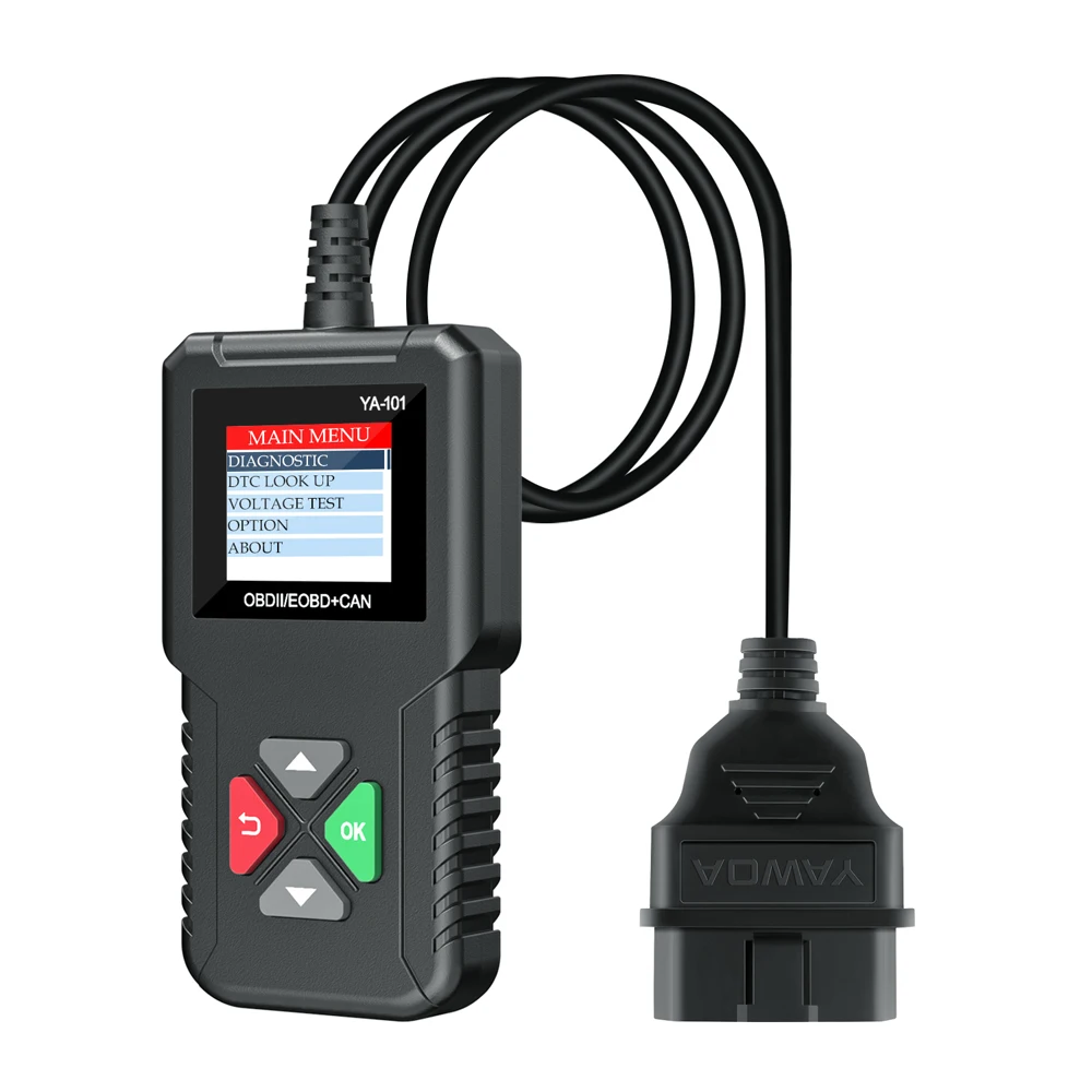 OBD2 считыватель кодов YA101 OBDII EOBD считыватель кода неисправности двигателя бесплатное обновление PK AD310 AL319 OM123 ELM327 автомобильный диагностический инструмент