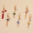 Креативный керамический амулет Lucky Cat из брелок с маргаритками сплава, подвеска для одежды, брелок для рюкзака, брелки для ключей, подарки для пар