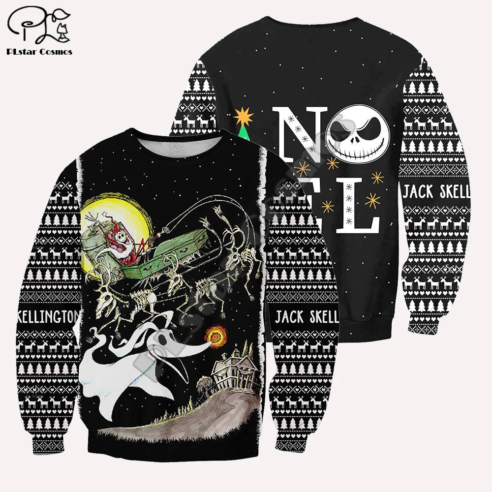 

PLstar Cosmos The Nightmare Before Christmas Jack Skellington Christmas Sweatshirt Funny 3Dprint Mens/Womens Hoodies Pullover 11