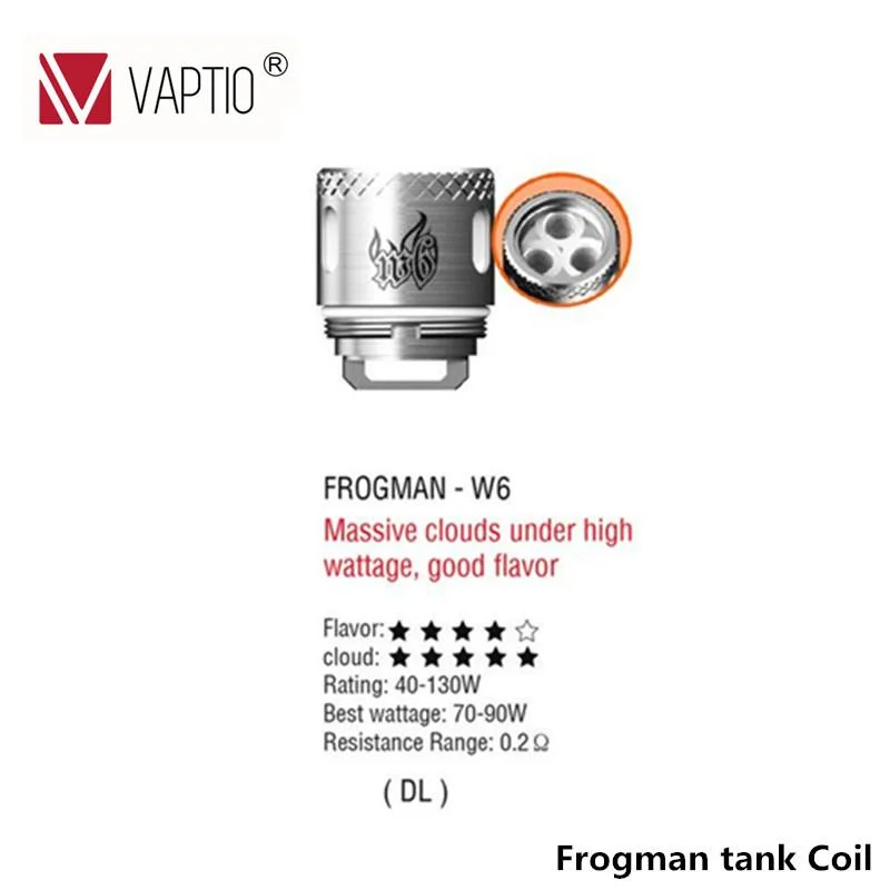 Vape Vaptio-амфибия катушки Kanthal 0,15/0,2/0.4ohm голова атомайзера для Frogman бак 5 шт./упак