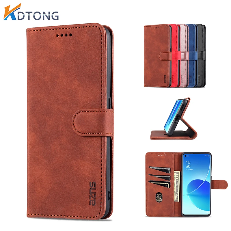 

Wallet Card slot Leather Case For OPPO Reno 5 5K 5F 5Z 6 A15 A15S A35 A53 A54 A55 A72 A73 A74 A93 A94 A95 K9 F19 Pro Plus Cover