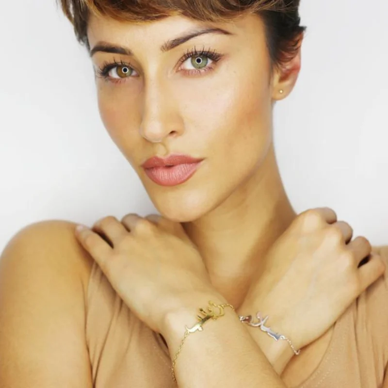 

Lateefah Acrylic Arabic Jewelry Set Personality Custom Name Charm Cute Silvery Color Woman Jewelry Fashion Party Gifts Set