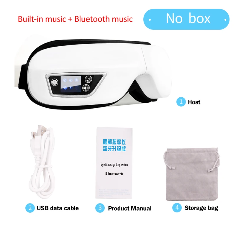 277 No box Электрический Вибрационный Bluetooth массажер для глаз прибор для ухода за глазами снятия усталости от морщин вибрационный массаж горячий компресс терапия очки - Цвет: 277 No box