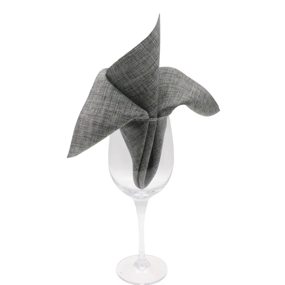 Table Cloth Napkins Imitation Linen Polyester Square Handkerchief Satin Table Dinner Napkin For Wedding Home Party Decoration