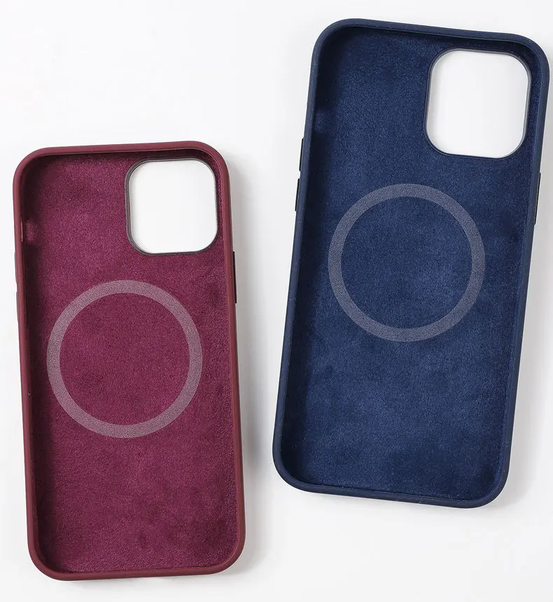 

Suitable for iPhone 12 Pro Max protective case MagSafe luxury square magnetic wireless charging liquid silicone protective cover