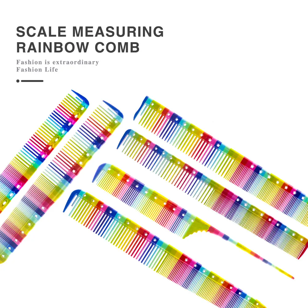 Цветная полимерная Расческа для стрижки Антистатическая волос Парикмахерская