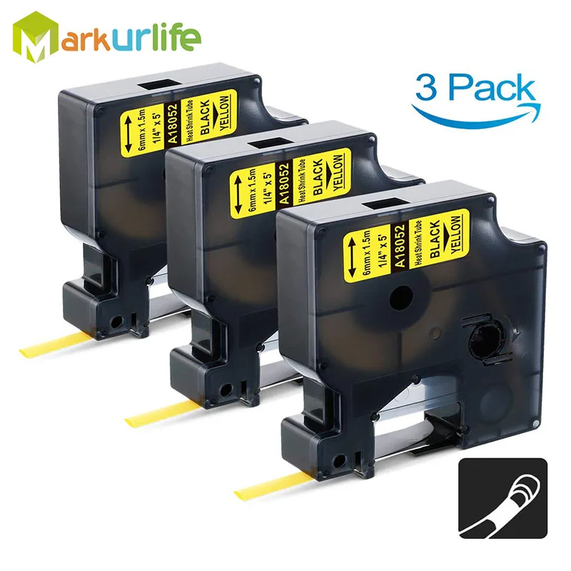 Paquete de 3 placas termocontraíbles amarillas para fabricantes de etiquetas, compatibles con...