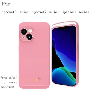 phone front camera flash fill light case for apple iphone 11 12 pro max led shot fashion 7 8 plus xr xs max ring light 2021 new free global shipping