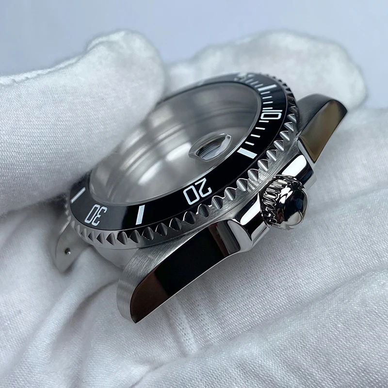 daytona Submariner 40mm Men's watch case 316L stainless steel Sapphire glass ceramic bezel fit nh35 nh36 eta 2824 dial movement