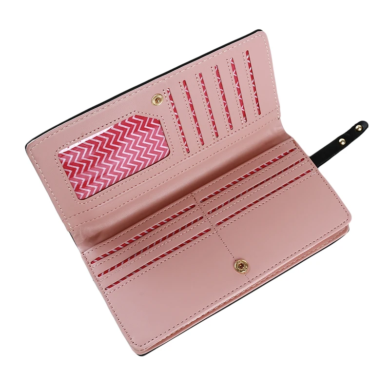 

New single Zipper Women's long wallet Cartoon Animals Big Capacity Cute Cat Card package Mobile phone bag Clutch