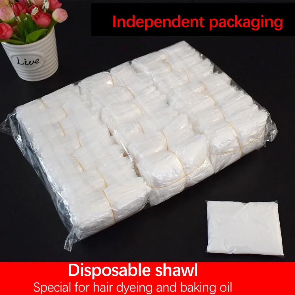 100 штук посылка одноразовые краска для волос накидка прочный ПЭ Обёрточная
