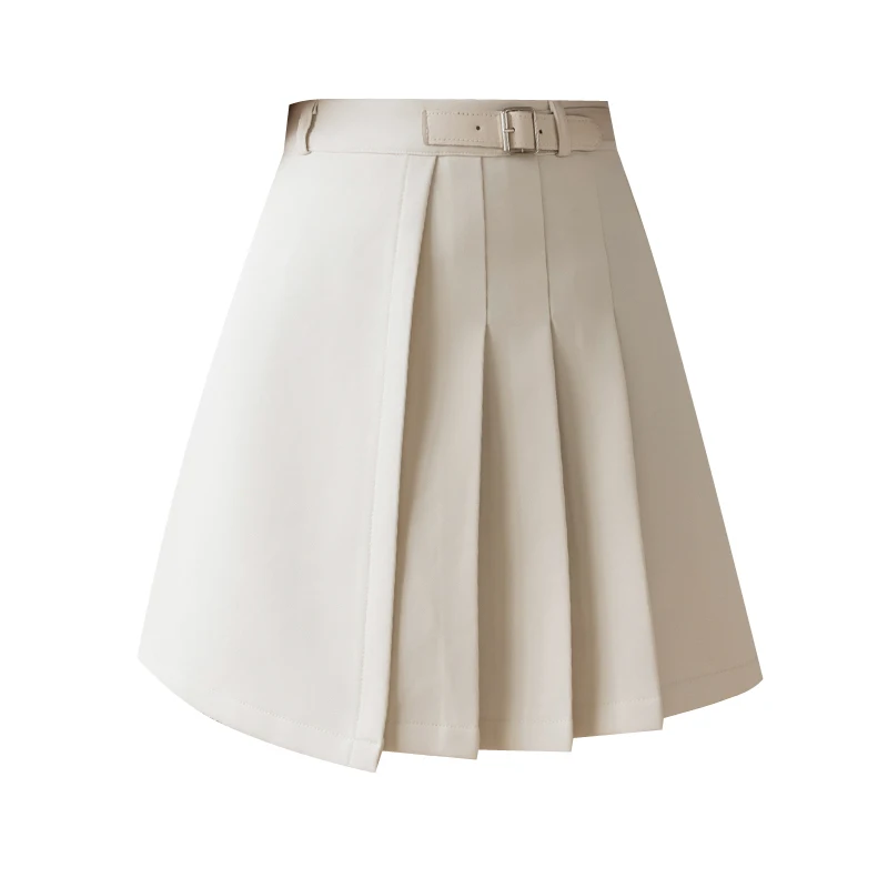 

Chic Black Button High Waist A-line Pleated Skirt Women Summer High Street Fashion Female Short Skirt Casual Mini Skirt 2021 New