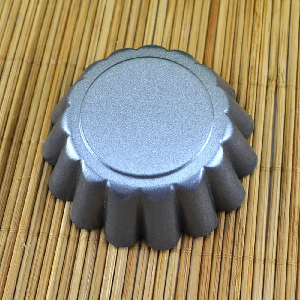 

12pcs Carbon Steel Egg Tart Mold Cupcake Cake Mini Pie Muffin Pan Baking Molds Kitchen Cooking Tool Balck