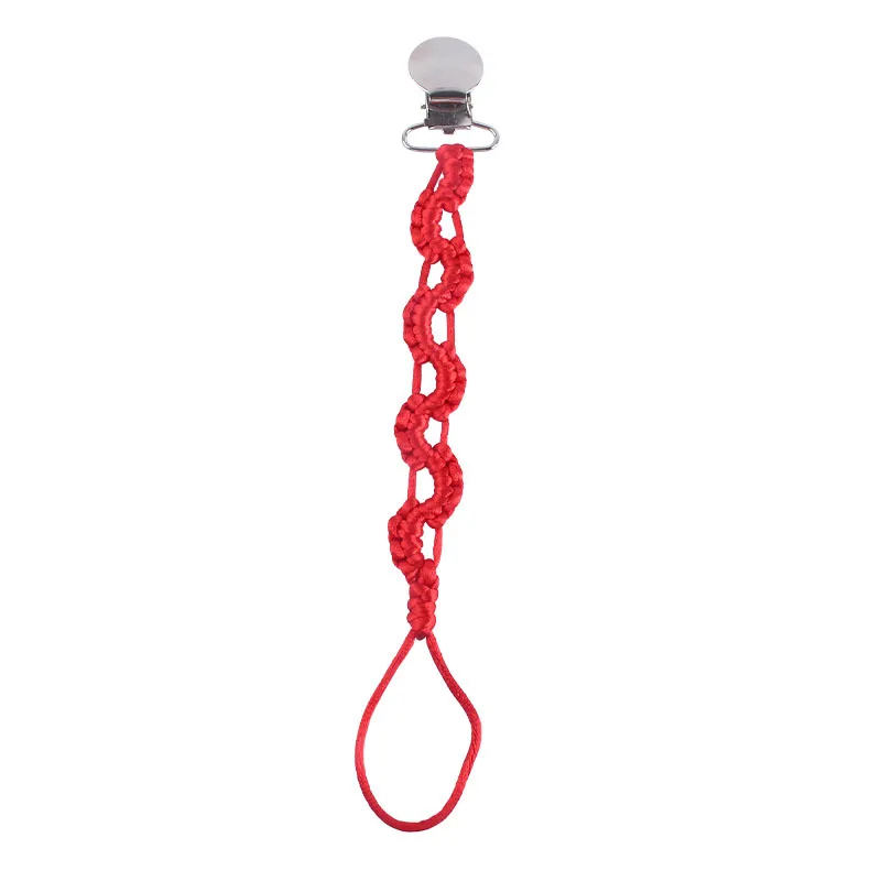 

New baby creative hand-woven pacifier chain pacifier rope anti-lost anti-drop pacifier chain baby toy