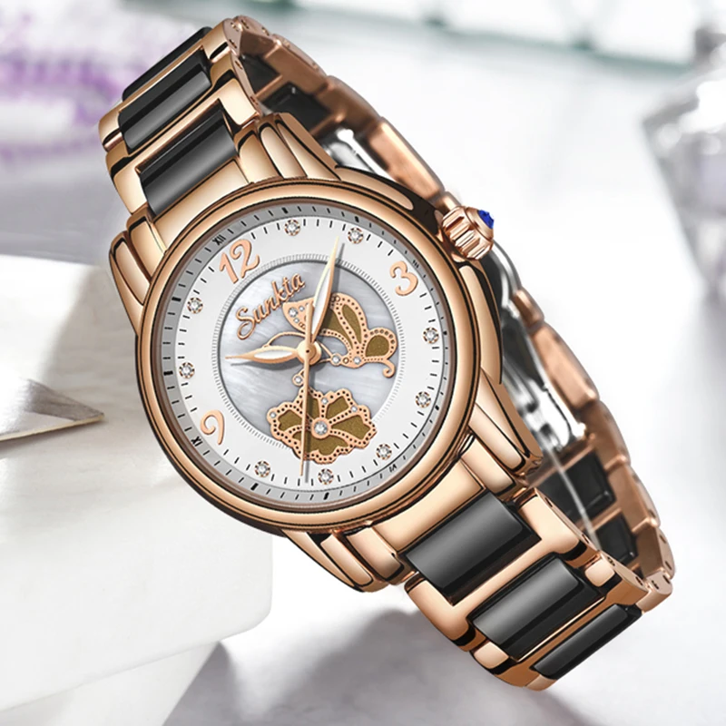 SUNKTA2020 New Listing Rose Gold Women Watches Quartz Watch Ladies Top Brand Luxury Female Girl Clock Relogio Feminino+Box | Наручные