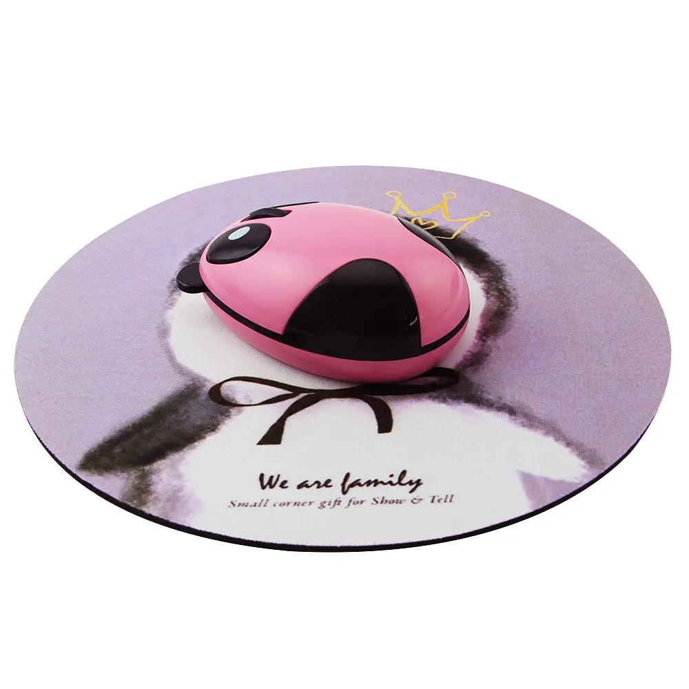 Милый круглый Настольный коврик для мыши CHUYI резиновый игровой маленький