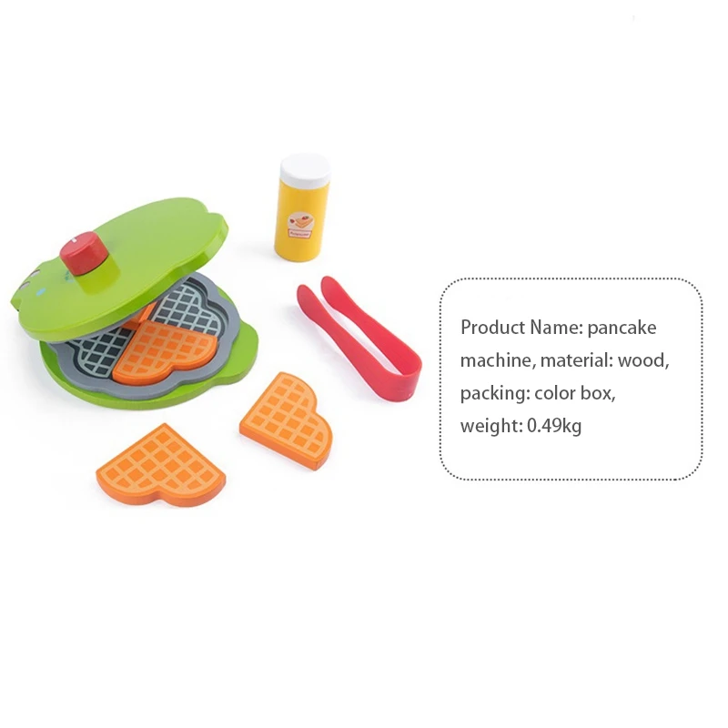 

Wooden Pretend Play Sets kitchen Role Toys Kids Imulation Toasters Bread Make