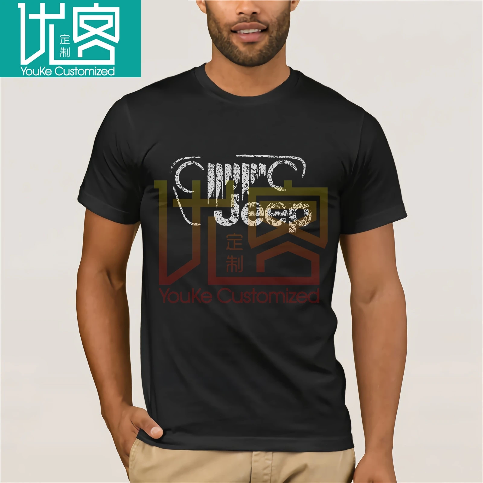 Мужская и женская футболка Jeep 2018 крутая Винтажная с логотипом внедорожника JK TJ CJ