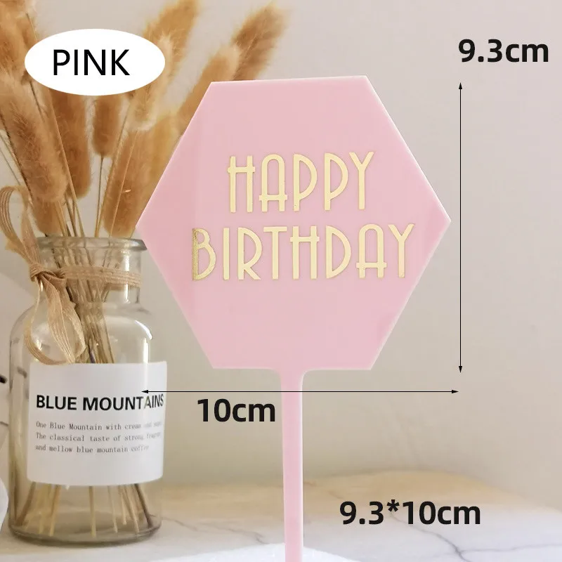 Новые украшение для именинного торта акриловые выпечки Десерт капкейк украшения