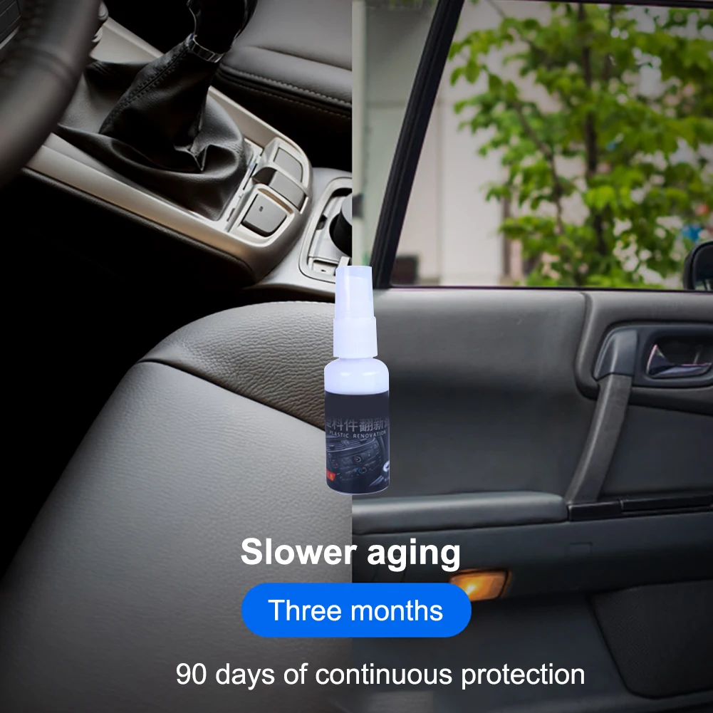 

30ML Car Interior Plastic Parts Wax Retreading Plastic Plating Refurbishing Agent Restore Liquid Car Maintenance Repair Tool