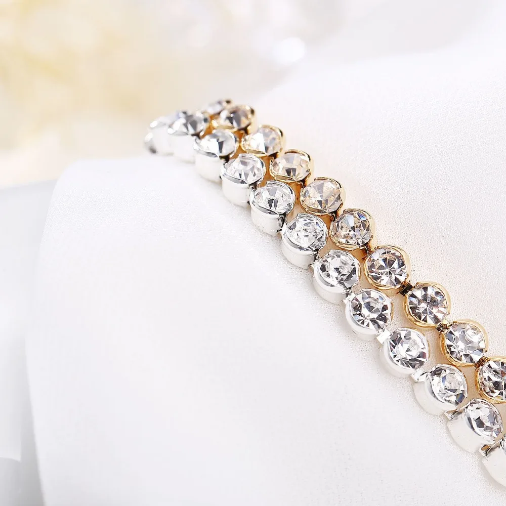 Модные Искрящийся фианит Pulseras теннисные браслеты для женщин Шарм Pulseiras цепи звено браслеты и ювелирные изделия