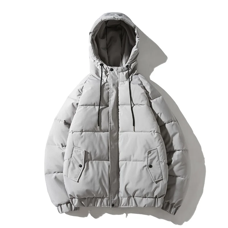 Парка мужская с капюшоном теплая хлопковая куртка длинным рукавом повседневная