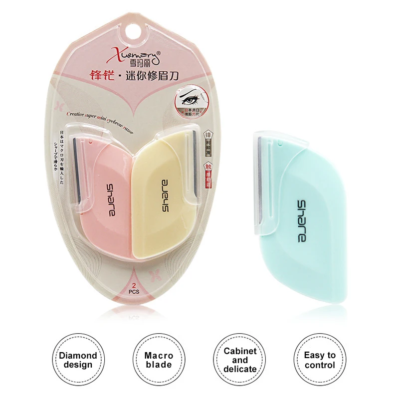 2 шт./компл. мини четырехсторонняя Бритва для удаления волос на лице триммер