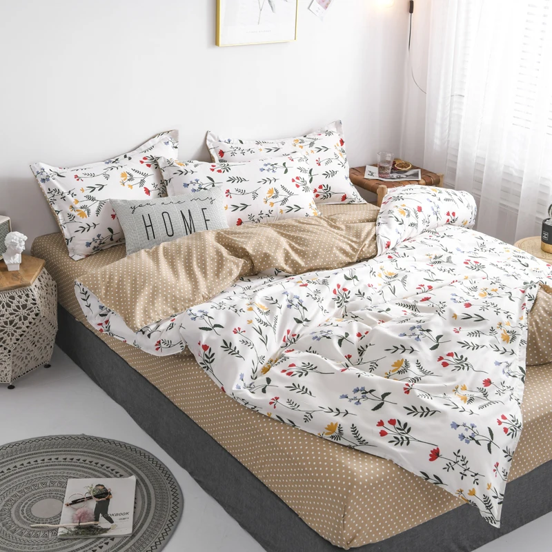Новейший стильный комплект постельного белья Slow Dream с цветами скандинавский