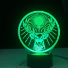 Ночсветильник Jagermeister, светодиодный, 16 цветов, с сенсорным сенсором, с USB и питанием от аккумулятора, для бара, настольной лампы