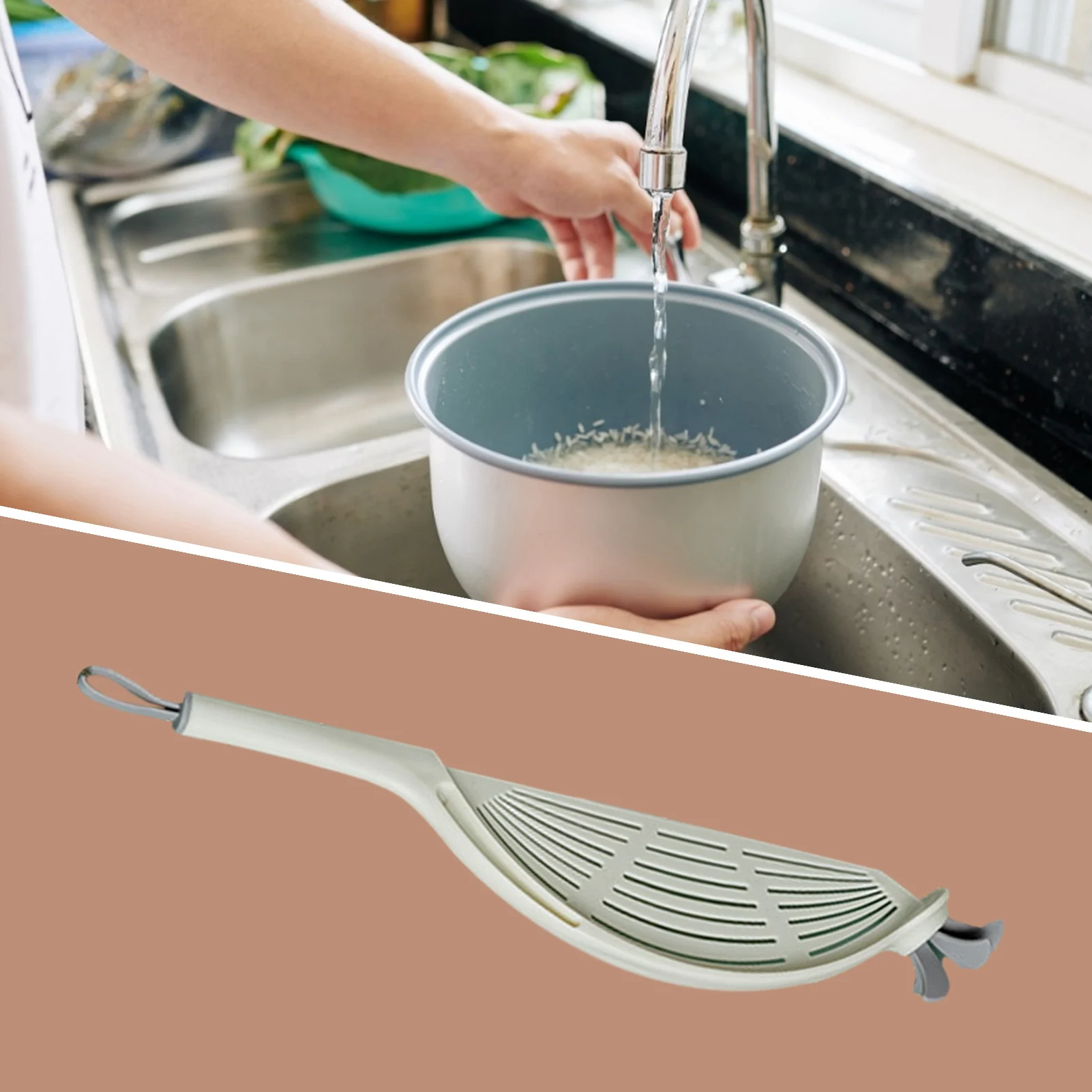 

Rice Strainer Funnel Strainers Water Filters Lightweight Colander Handle Type Fruit Vegetable Wash Colander Kitchen Gadgets