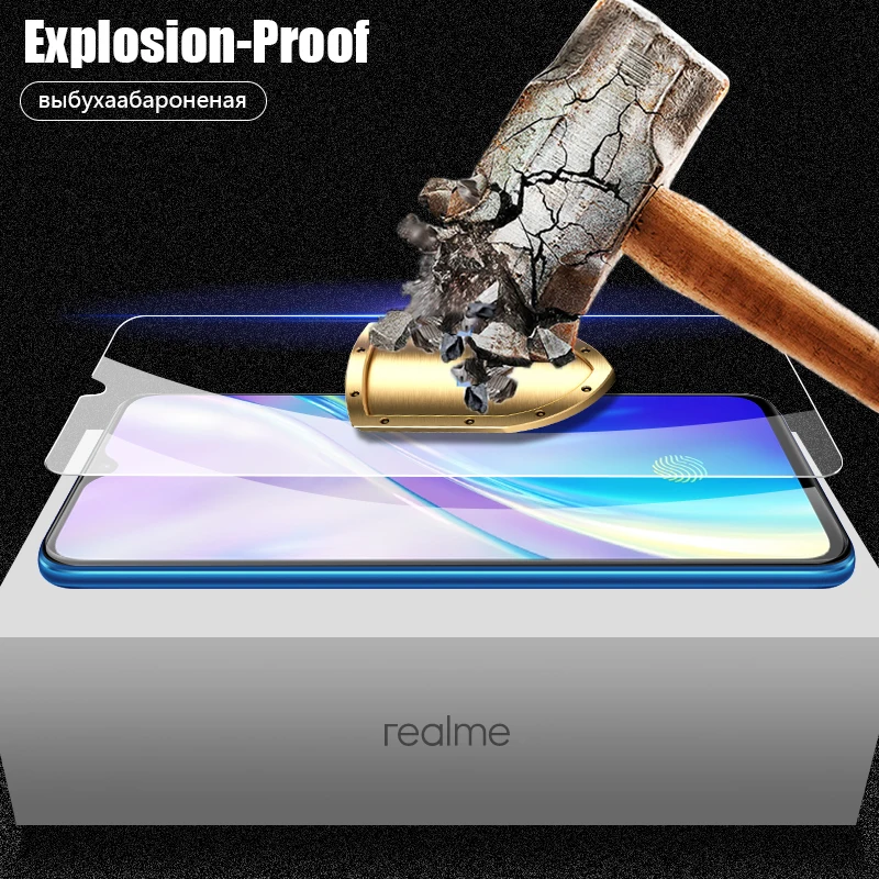 Protector de pantalla ultrafino para Oppo Realme XT, vidrio templado, pel&iacute;cula endurecida HD 730G, Realme X2, 2 uds.-2